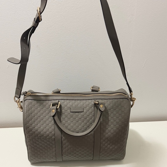 GUCCISSIMA GRAY BOWLER BAG - Picture 4 of 4